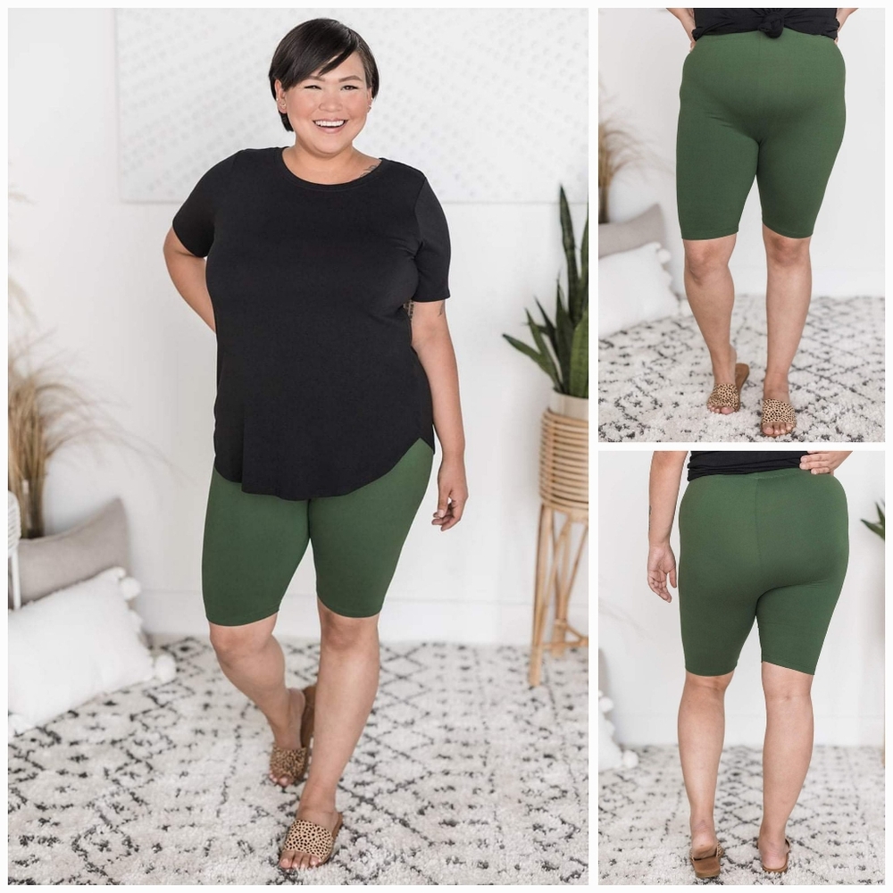 Olive Green Bike Short